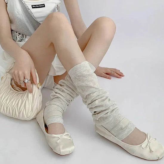 2024 Lolita Leg Warmers Women's Long Socks Wool Knitted Foot Cover Arm Warmer Y2K Autumn Winter Crochet Heap Socks Boot Cuffs SS69 10.69 WHITE