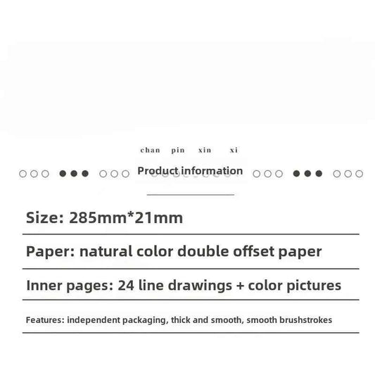 24pcs Jujutsu Kaisen Characters Colorful Cartoon Art Book for Drawing and Improving Your Skills