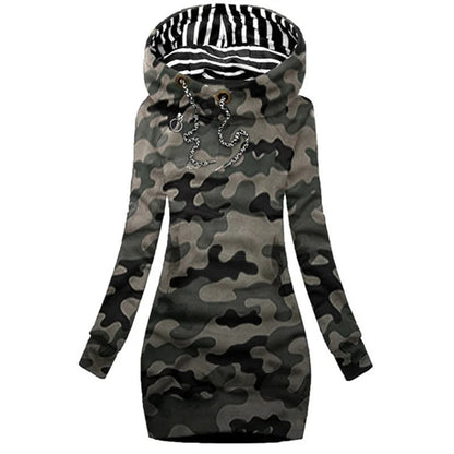 Hoodie Dress Casual Solid Colour Long Sleeve Drawstring Hoodie Dress Slim Hooded Pullover Sweatshirt Dress SS69