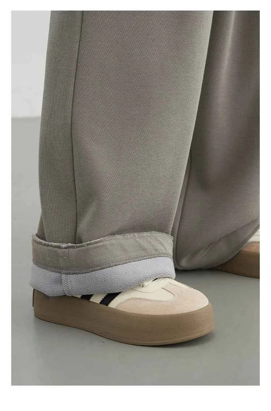 CHIC VEN Women's Pant Streetwear Solid Loose New Drawstring Sports Casual Trousers High Waisted Pants Autumn Winter 2025