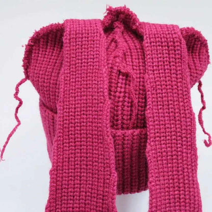 Long fox Ears Knitted Hat Men Women Rabbit Ear Warm Crochet Beanies Kpop Hip Hop Hat Winter Skullies Cap Y2k Christmas Gifty