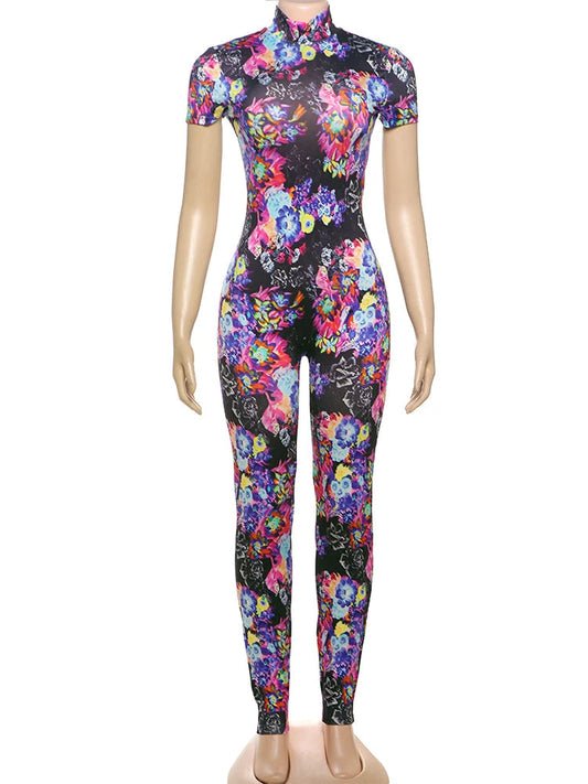 Nibber Sporty Backless Jumpsuit Women Peach Buttocks Fitness Shorts Sleeve Summer Trend Street Activity Casual Workout Overalls SS69