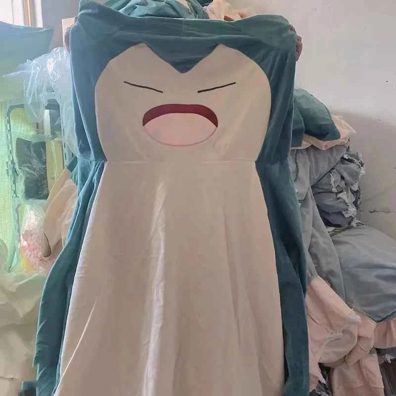 200/150cm Aoger Giant Snorlax Plush Toys Kawaii Soft Snorlax Leather Shell Plushie NO Filling Pillow Gifts For Children Pokemon