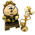 Beauty And The Beast Toys Anime Figure Night Lights Candlesticks Cogsworth Clock Ornaments Collectible Model Gift jewelry box
