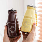 1pc Vintage Milk Coffee Cup 280ml Mini Stainless Steel Pocket Cup Portable Travel Lanyard Direct-Drinking Thermal Cup