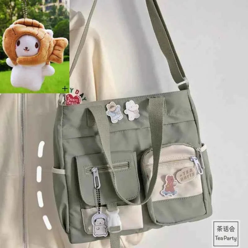 Nylon Waterproof Canvas Women Handbags Shoulder Bag Japanese Ladies Messenger Bag Student School Crossbody Bags for Girl Satchel