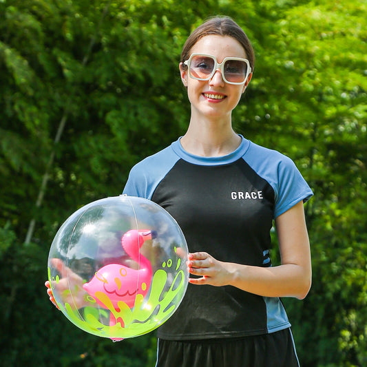 SS69 30cm Transparent PVC Inflatable Beach Ball for Pool and Party Supplies