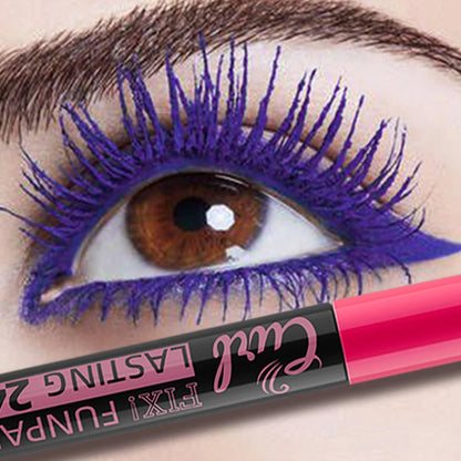 9 Color Mascara Thick Curl Waterproof  Natural Eyelash  Long Lasting Blue White Green Pink Black Eye Makeup Korean cosmetics SS69