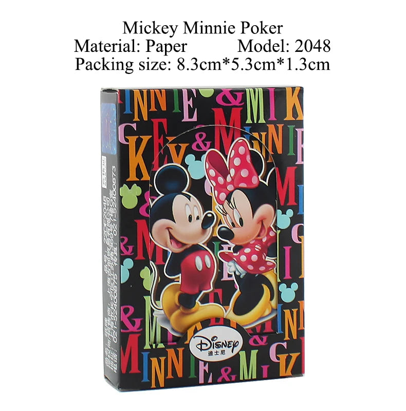 54Pcs/Box Disney Paper Playing Cards Mickey Avengers Frozen Anime Poker Cards Child Adult Desktop Games Toys - SS69