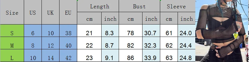 Dourbesty Punk Gothic T-Shirts Crop Top Women Hollow Out Cut-out Shoulder Long Sleeve T-shirt 2000s Aesthetic Streetwear y2k SS69