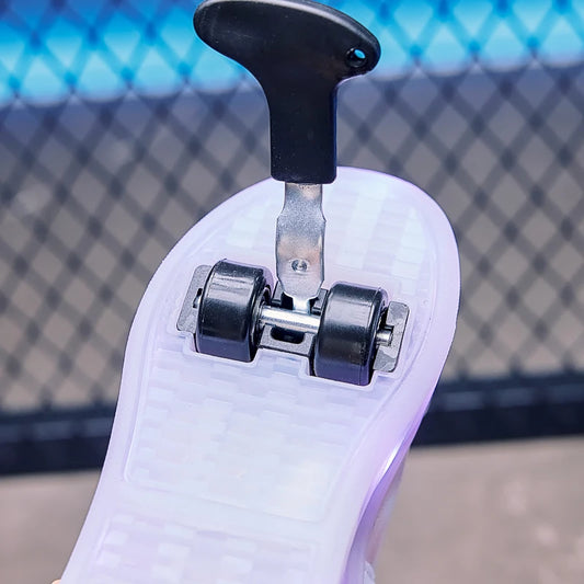 Disney Princess Two Wheels Children's Led Light Roller Skate Shoes For Girls 2025 Glowing Sports Luminous Sneakers