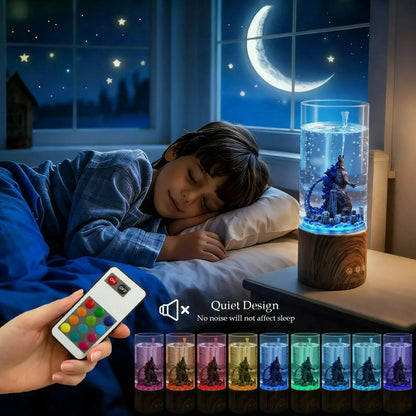 ZHUANGHUANC Alien Resin LED Lamp Stand Novelty Extraterrestrial Decor