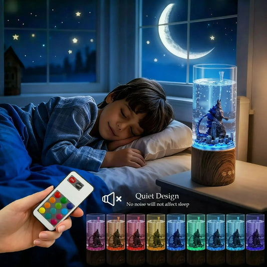 ZHUANGHUANC Alien Resin LED Lamp Stand Novelty Extraterrestrial Decor