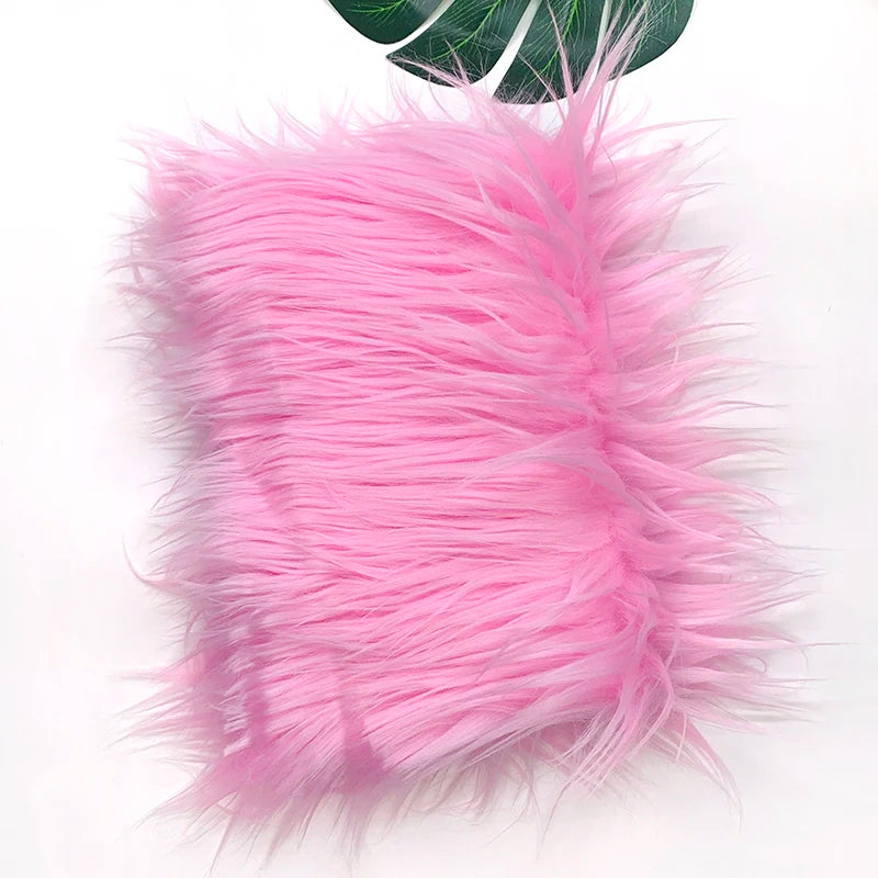 Faux Fur Fabric 8cm Long Pile Cosplay Patchwork Sheet