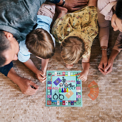 Adultopoly Board Game Couple Board Game Interactive Relationship Card Game Portable Couple Game Valentines Gifts for Him Her SS69