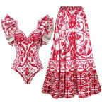 2023 New Arrival Push Up Women Bikini Set Floral Printed Ruffle Bikinis Strappy Bandage Swimwear Brazilian Biquini Bathing Suit SS69