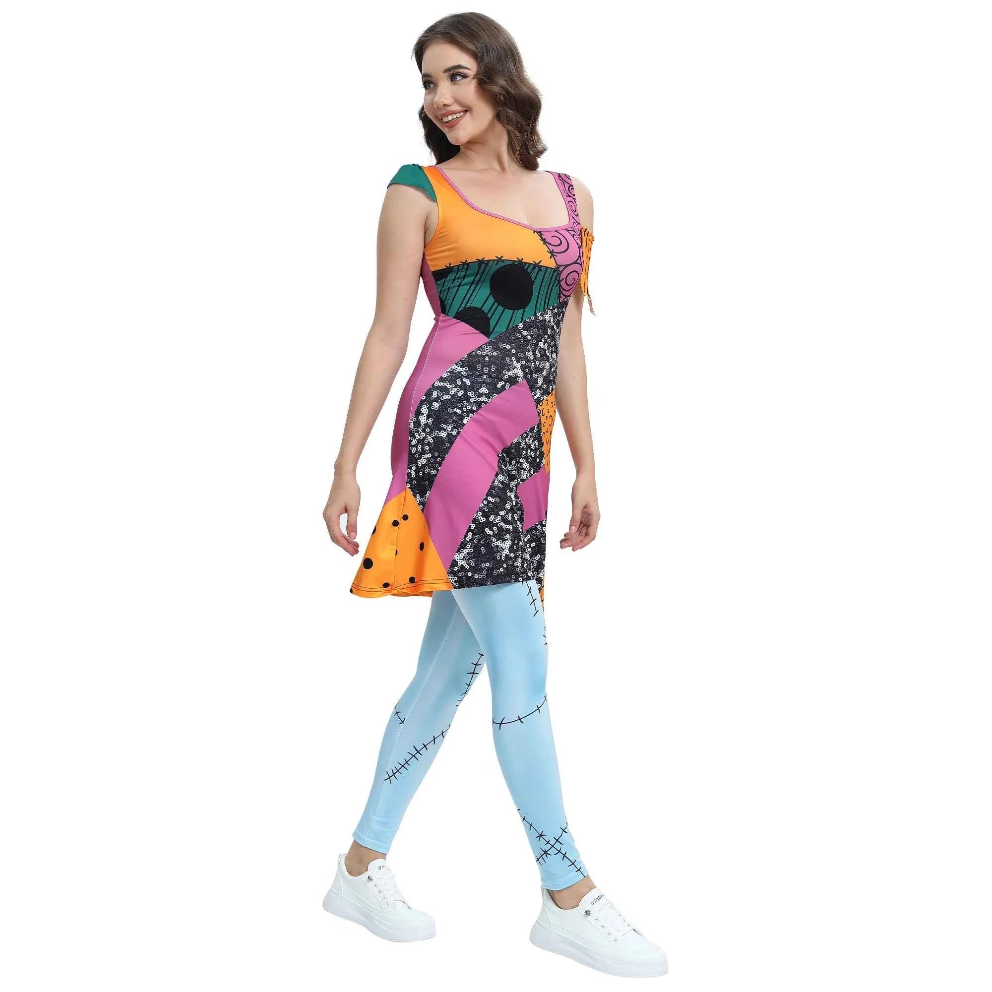 [You're My Secret] Nightmare Christmas Sally Cosplay Costumes Sets Disguise Jumpsuits Carnival Party Zenti Bodysuit Oufits