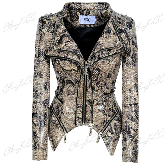 Punk Rivet Short Denim Slim Jackets Women Wash Long Sleeve Vintage Casual Studs Jean Outerwear Motorcycle Denim Coat Large Size SS69