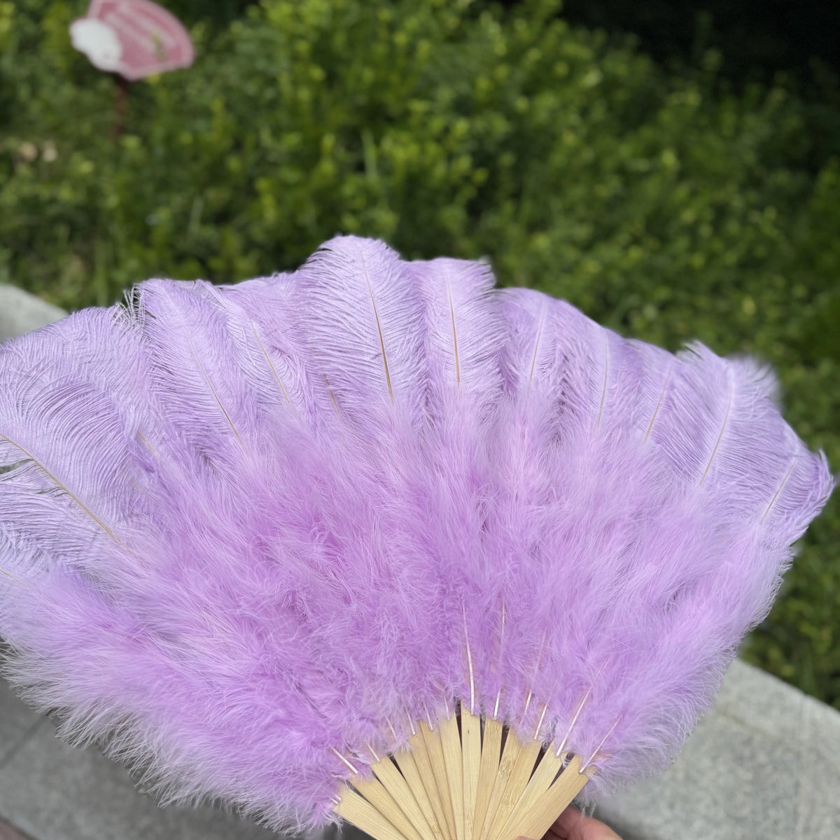 Large Ostrich Feather Fan 130cm - Carnival & Stage Performance