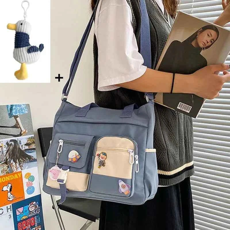 Nylon Waterproof Canvas Women Handbags Shoulder Bag Japanese Ladies Messenger Bag Student School Crossbody Bags for Girl Satchel