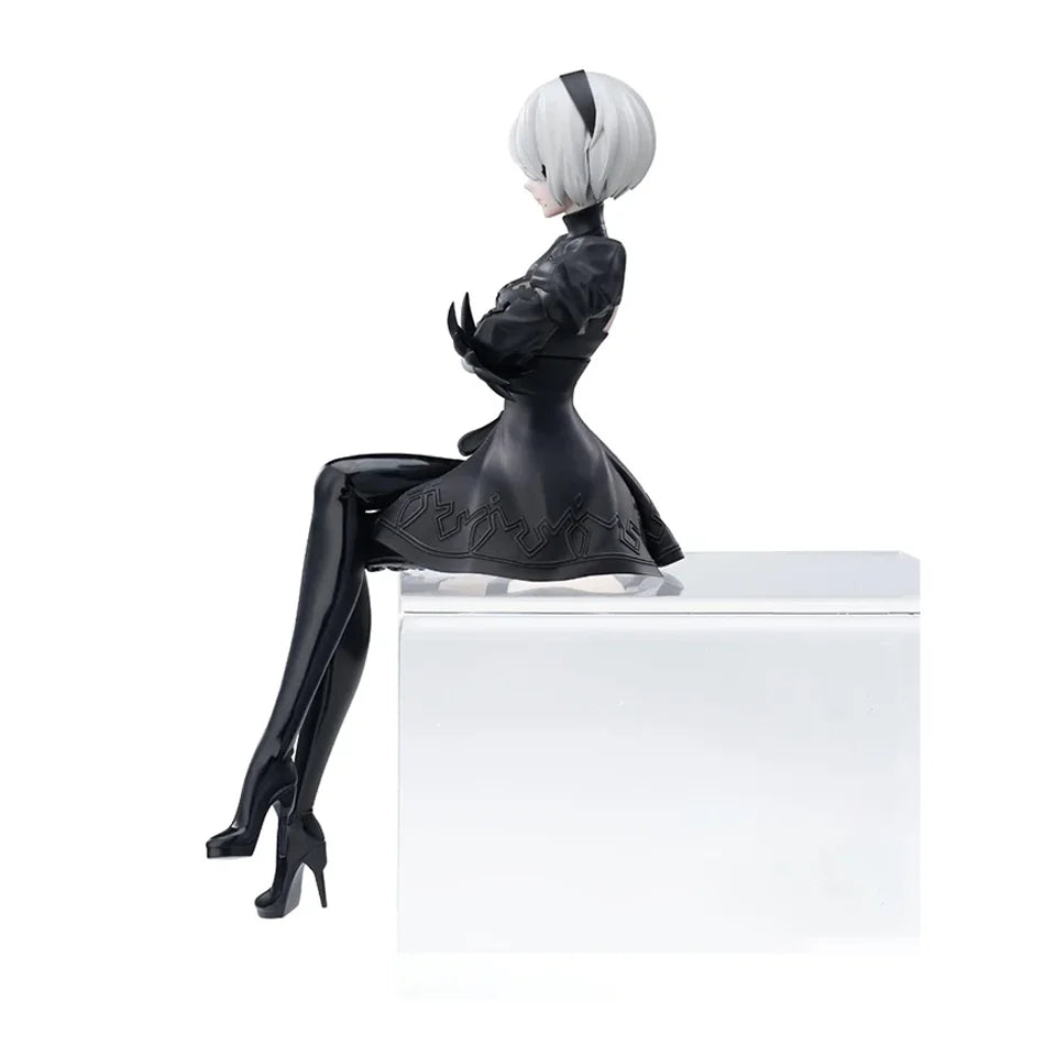 Nier Automata 2B A2 9S Sitting Position Game Figure Mechanical Lifeform Statue Collection Desktop Decoration  Toys Gifts SS69