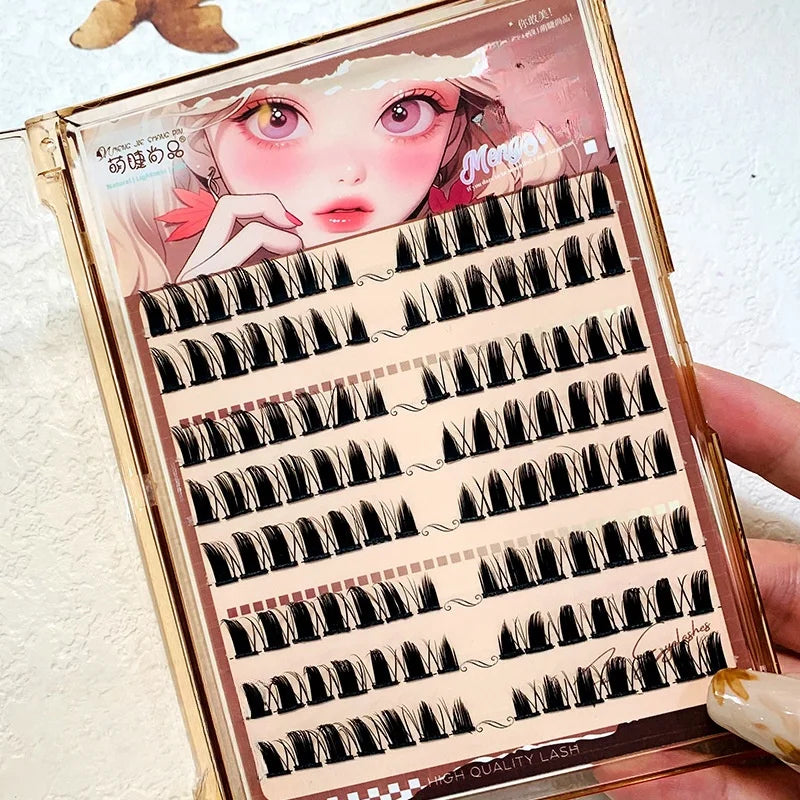 Little Devil False Eyelashes Manga Lashes Reusable Natural Thick Fluffy Soft Single Individual Cluster Eye Extension Beauty Tool SS69
