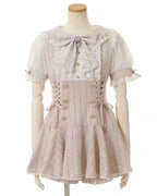 Japanese Mine Mass-Produced Short-Sleeve Shirt Dress Shorts Set Women Sweet Liz Doll Collar Bow Shirt Dress Two-Piece Suit