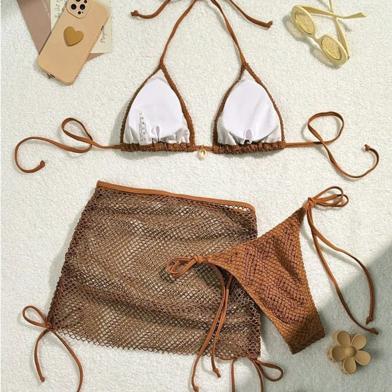 New Sexy Bikinis Female Swimsuits Women Three-Piece Swimwear Beach Swimming Wear Bathing Suits Brazilian Bikini Set Pool Bather SS69