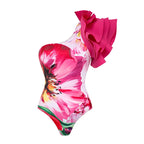 2023 New Arrival Push Up Women Bikini Set Floral Printed Ruffle Bikinis Strappy Bandage Swimwear Brazilian Biquini Bathing Suit SS69