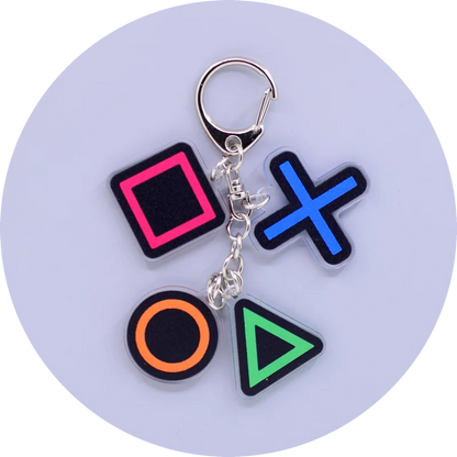 Game Anime Peripheral Keychain 10 Styles 4 in 1 Arcylic Cartoon Figures Keyrings Kawaii Key Chain Accessories SS69 6.69 02