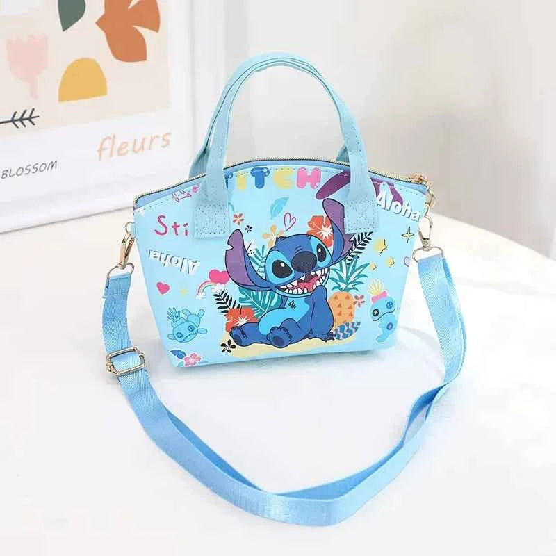 Disney Stitch New Women's Shoulder Bags Cute Kid's Handbag Large Capacity Cartoon Crossbody Bag For Girls