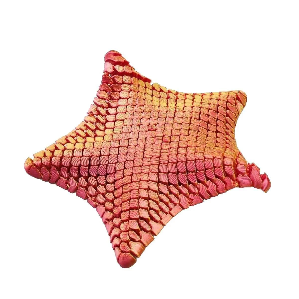 3D Printed Starfish Ornament 12cm Marine Animal Decor Ocean Themed Desk Toy Movable Joints Stress Relief Home Office Gift