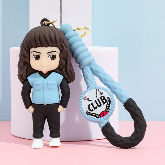 2026 New Fashion Bag Accessories The Horror TV Keychain Mike Will Demogorgon With Strings Rope For Female Children Birthday Gift