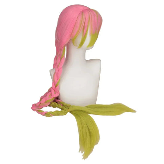 Anime Kanroji Mitsuri Cosplay Costume Kimono Haori Dress Wig Clothes Halloween Costume for Adult Children SS69