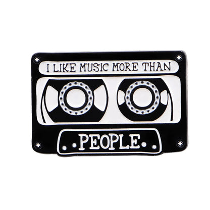 SS69 Vintage Cassette Tape Enamel Brooch Pin Retro 80s 90s Metal Lapel Pin