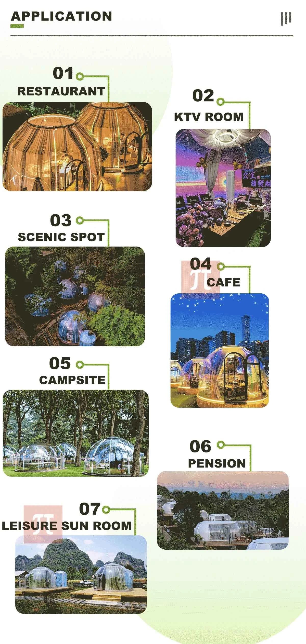 Outdoor Bubble Camping Transparent Starry Sky Dome Tent Igloo Tent Waterproof PC Dome Tent  5 years free warranty