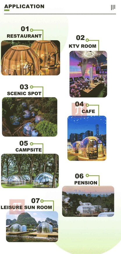 Outdoor Bubble Camping Transparent Starry Sky Dome Tent Igloo Tent Waterproof PC Dome Tent  5 years free warranty