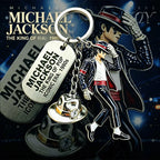 Michael Jackson Keychain Classic Dance King Pendant Key Ring Fashion Singer Key Chain Music Idol Keychain For Home Decoration
