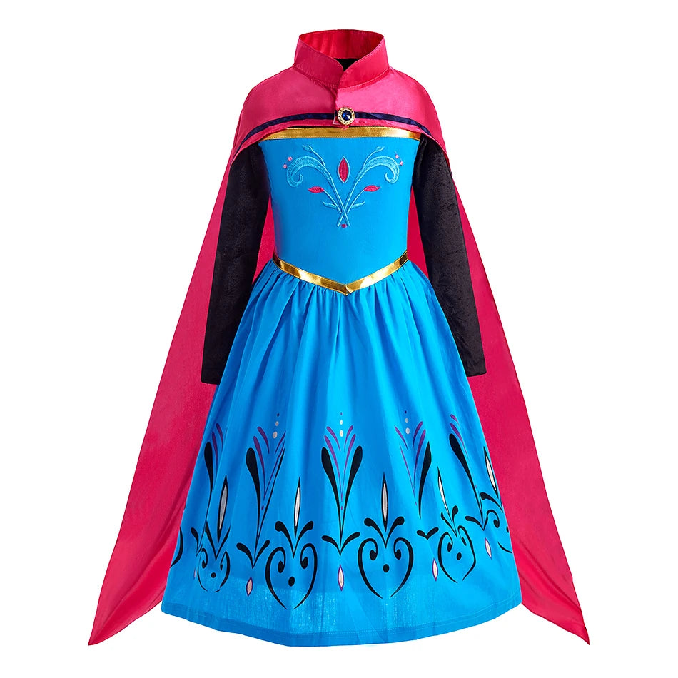 Girls Princess Cosplay Costume Dress - Flower Print