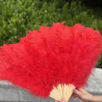 Large Ostrich Feather Fan 130cm - Carnival & Stage Performance