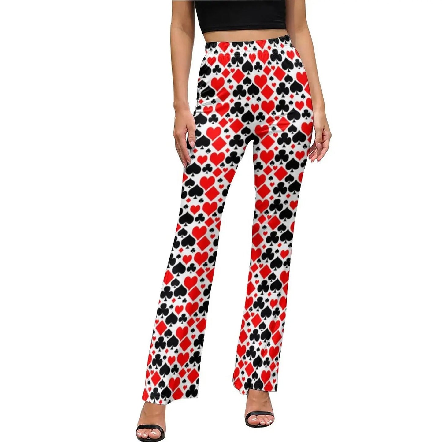 Heart Confetti Pants Elastic Waist Pink Valentines Day Streetwear Flare Pants Summer Casual Pattern Oversize Trousers SS69 34.69 style-17 / XL / CHINA