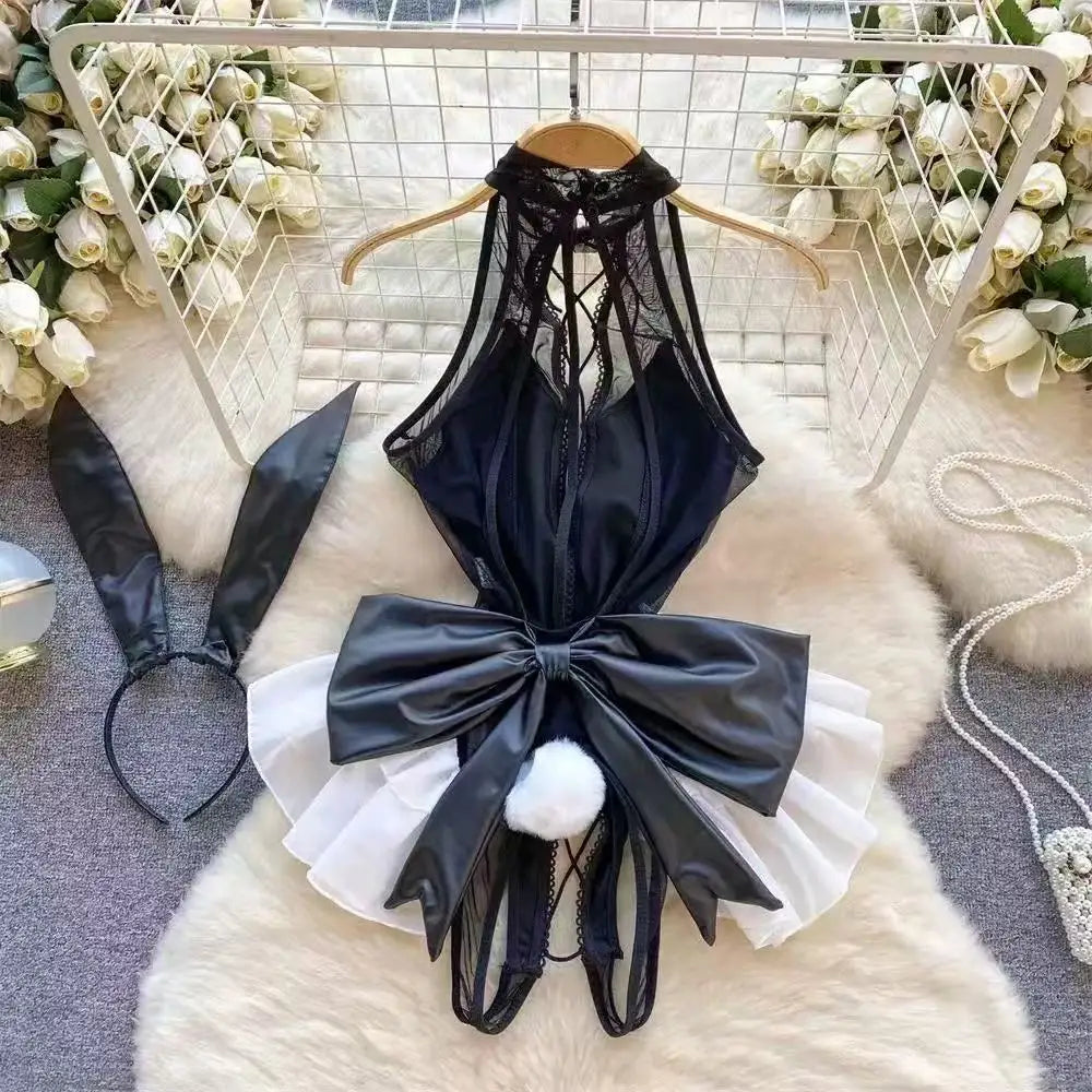 Women Hotsweet Sexy Drawstring Lace Up Design Halter Playsuits Fashion Transparent Bodysuits Slim Hollow Out Summer Rompers  New