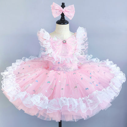Dance Wear Summer Children Clothing Princess Performance Fairy Tutu Kids Clothes Ballet Leotards for Girls Dress Stage Costumes