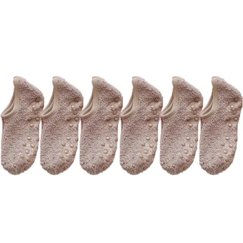 Women's Thick Plush Socks - Winter Warm Coral Fleece Sleep Slippers