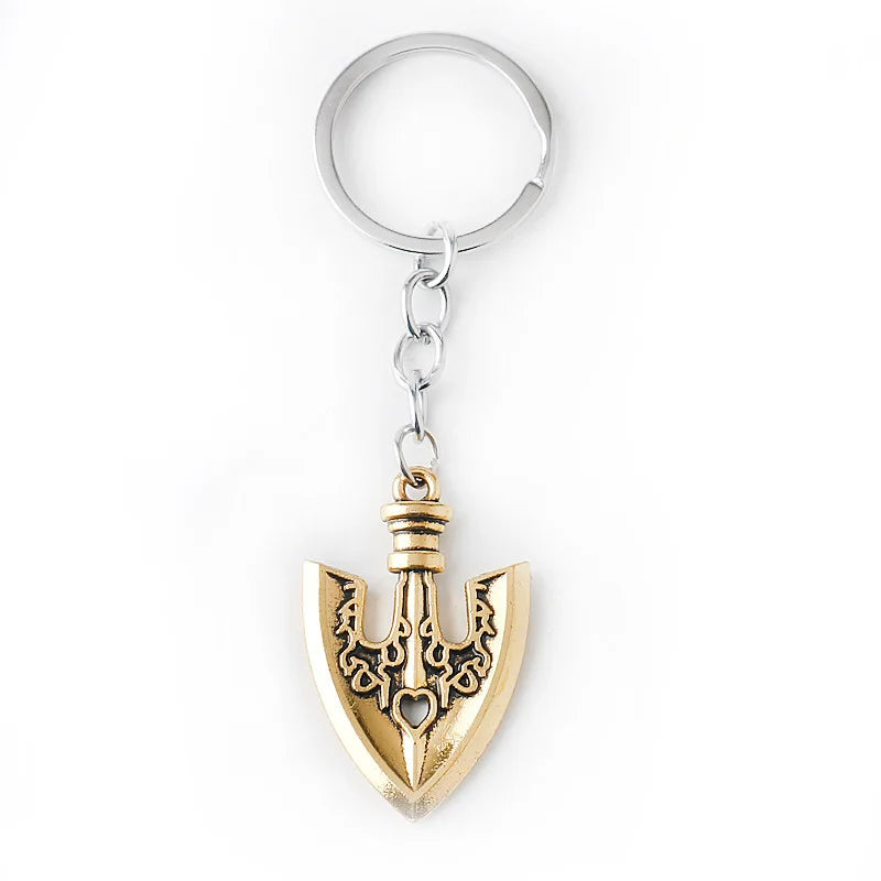Metal Arrow Figure JoJo Bizarre Adventure Figurine Keychain Kujo Jotaro Pendant Chain Charms Key Ring Anime Jewelry Accessories