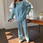 Women's Coral Fleece Pajama Set - Cozy Winter Loungewear