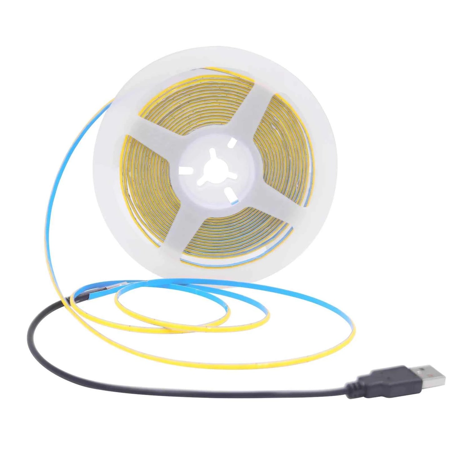 DC 5V USB COB Strip 3MM 5MM 8MM White/Pink/Red/White/Yellow/Yellow/Ice Blue/Green Flexible Ribbon Rope Home Decor TV Backlight