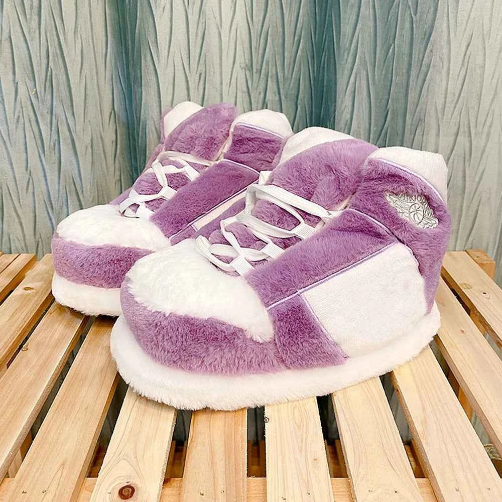 Women's/Men Winter Cotton Shoes Cute Cartoon Animal Warm Home Plush Shoes Woman Male Foam Sneakers Bread Fat Slippers Gift
