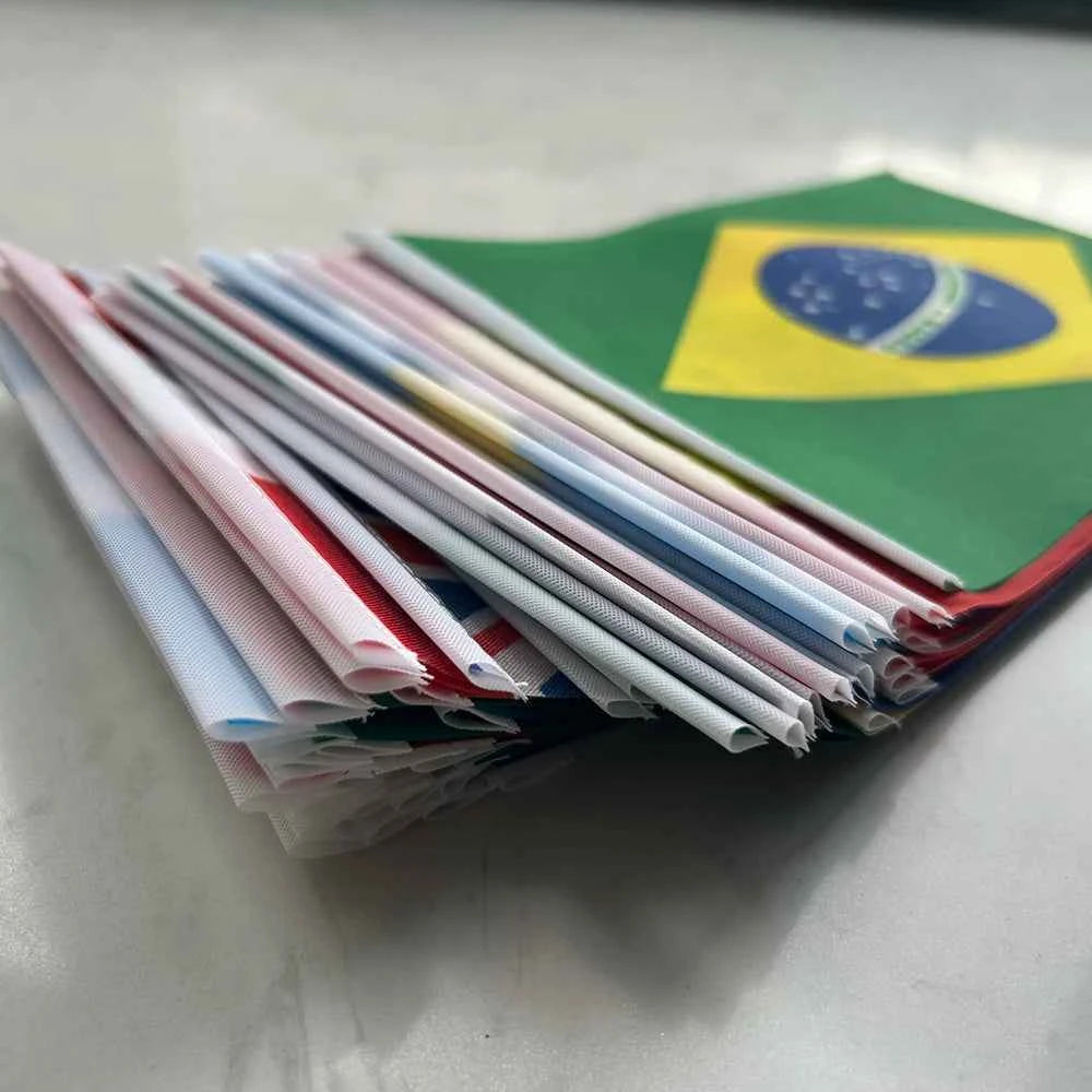 2026 world Country  hand Flag 14x21cm 48pcs Football cup Countries Flag Bunting National String Banner Event Garlands decoration