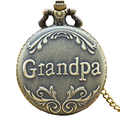Vintage Quartz Pocket Watches With Chain Retro The Greatest Pocket Watch Necklace For Grandpa Dad Gifts reloj de bolsillo SS69 12.69 bronze